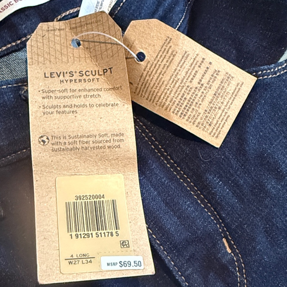 NWT Levi's Indigo Classic Bootcut Jeans - Picture 4 of 6